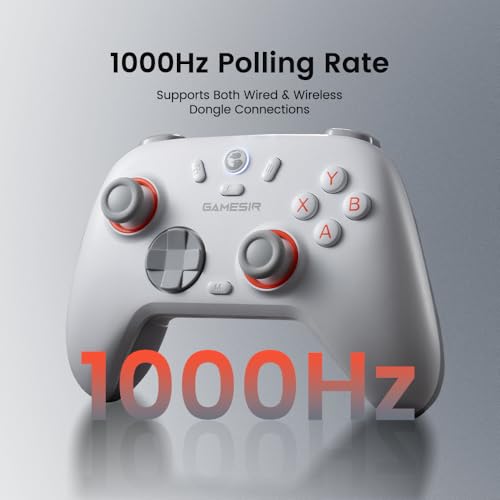 GameSir Nova Lite 2 Wireless PC Controller with Hall Effect Joysticks & Triggers  2 4G & Wired 1000Hz Polling Rate  Remappable Buttons   Compatible with PC/Switch/Steam/Android  Grey 