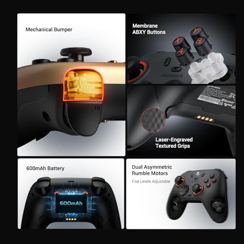 GameSir Nova Lite 2 Wireless PC Controller with Hall Effect Joysticks & Triggers  2 4G & Wired 1000Hz Polling Rate  Remappable Buttons   Compatible with PC/Switch/Steam/Android  Grey 