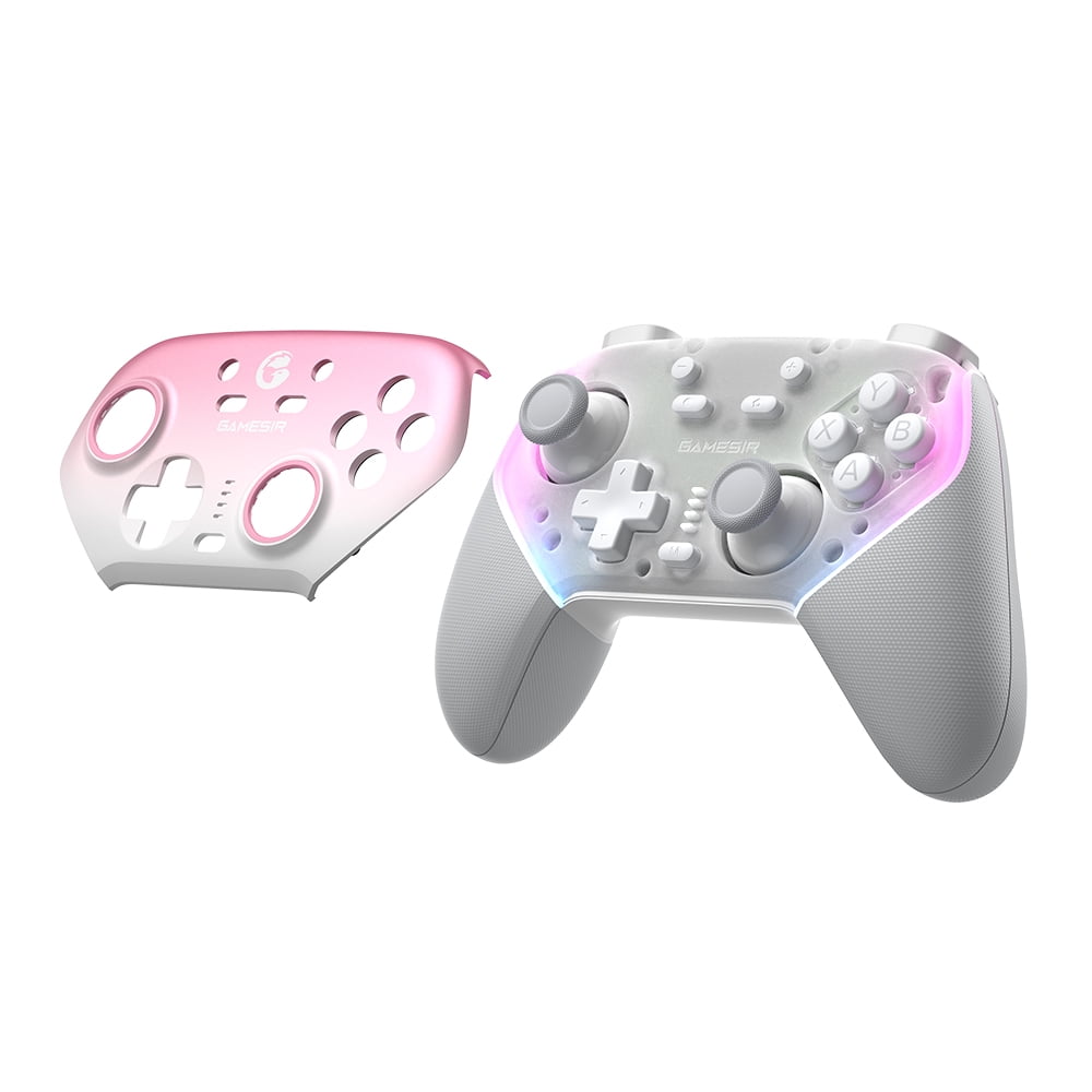 GameSir Super Nova Multi platform Wireless Gaming Controller for PC/Switch/iOS/Android with Smart Auto Start Stop Charging Dock Whipped Pink Version 