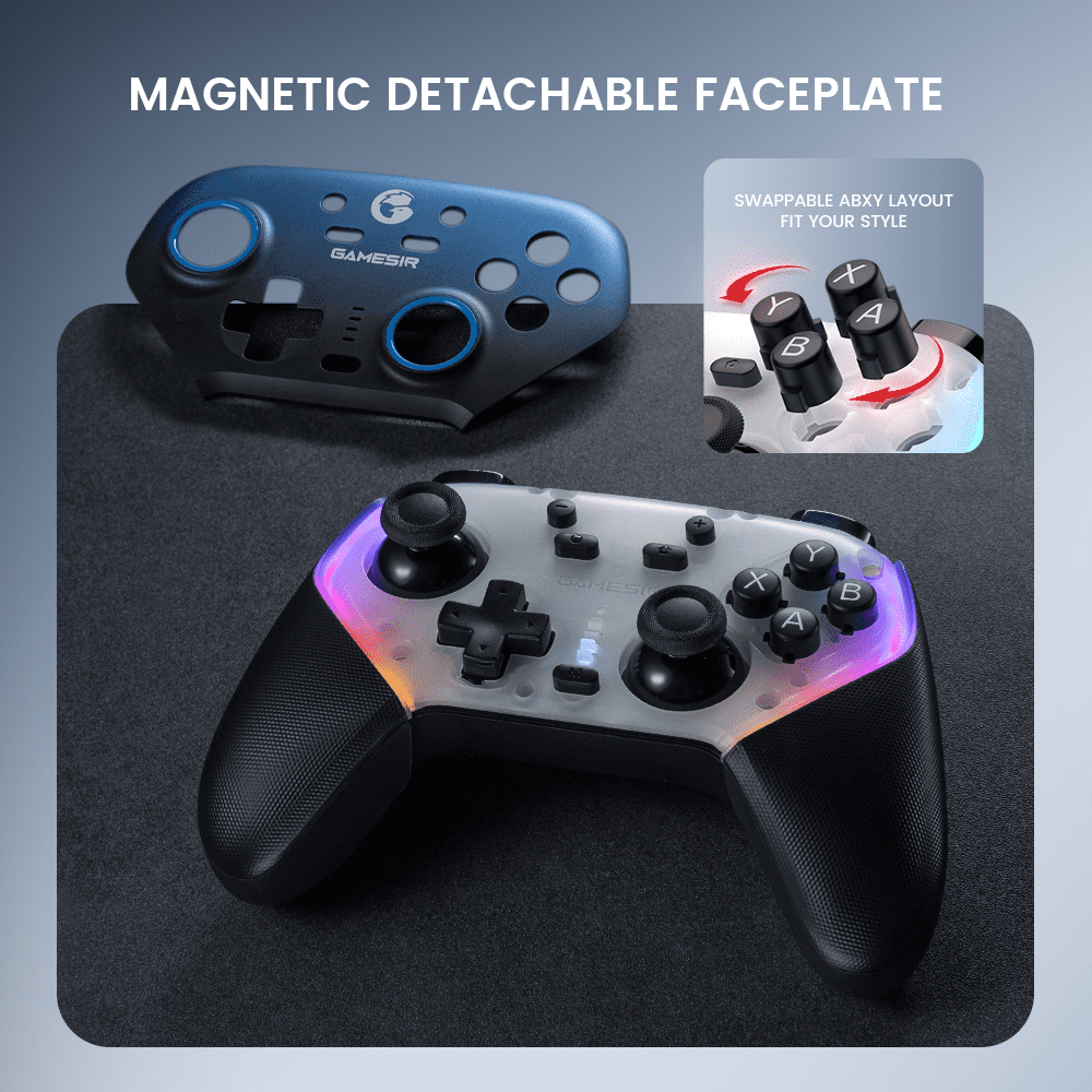 GameSir Super Nova Multi platform Wireless Gaming Controller for PC/Switch/iOS/Android with Smart Auto Start Stop Charging Dock Whipped Pink Version 