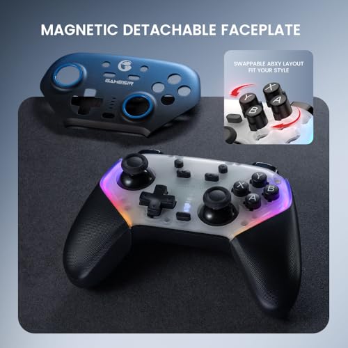 GameSir Super Nova Wireless Gaming Controller for PC/Switch/Switch 2/iOS/Android  1000Hz Polling Rate  Hall Effect Stick & Trigger  Rubberized Grips  RGB Lighting  1000mAh   Blue