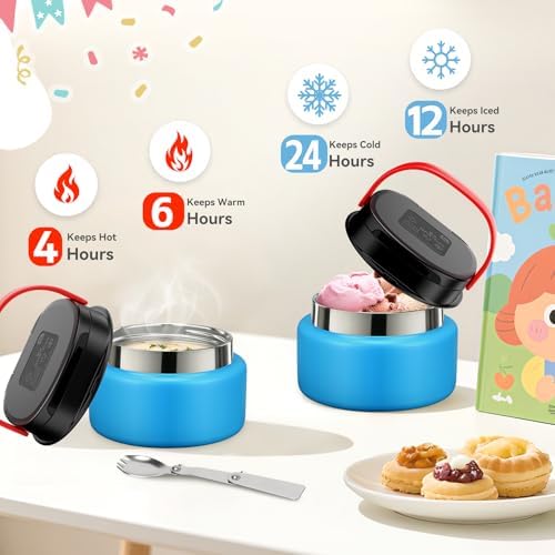 Game Lunch Box for Kids with Thermo 9oz Wide Mouth Stainless Food Jar and Insulated Lunch Bag Leakproof Lunch Box Set for Travel School