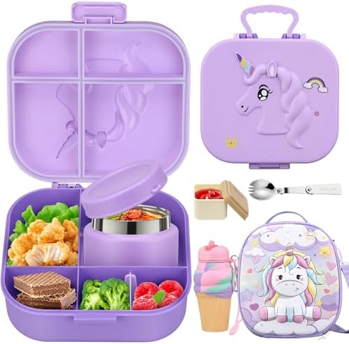 Game Lunch Box for Kids with Thermo 9oz Wide Mouth Stainless Food Jar and Insulated Lunch Bag Leakproof Lunch Box Set for Travel School