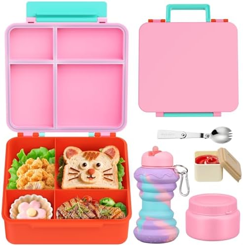 Game Lunch Box for Kids with Thermo 9oz Wide Mouth Stainless Food Jar and Insulated Lunch Bag Leakproof Lunch Box Set for Travel School