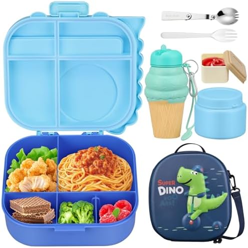 Game Lunch Box for Kids with Thermo 9oz Wide Mouth Stainless Food Jar and Insulated Lunch Bag Leakproof Lunch Box Set for Travel School