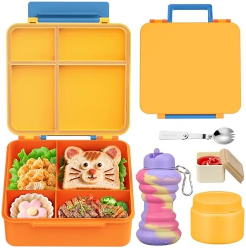 Game Lunch Box for Kids with Thermo 9oz Wide Mouth Stainless Food Jar and Insulated Lunch Bag Leakproof Lunch Box Set for Travel School