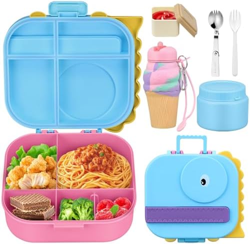 Game Lunch Box for Kids with Thermo 9oz Wide Mouth Stainless Food Jar and Insulated Lunch Bag Leakproof Lunch Box Set for Travel School