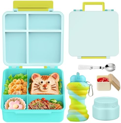 Game Lunch Box for Kids with Thermo 9oz Wide Mouth Stainless Food Jar and Insulated Lunch Bag Leakproof Lunch Box Set for Travel School