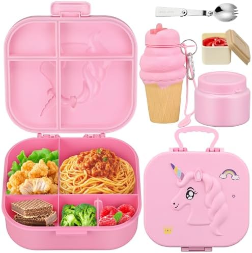 Game Lunch Box for Kids with Thermo 9oz Wide Mouth Stainless Food Jar and Insulated Lunch Bag Leakproof Lunch Box Set for Travel School