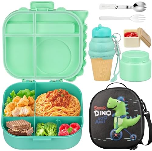 Game Lunch Box for Kids with Thermo 9oz Wide Mouth Stainless Food Jar and Insulated Lunch Bag Leakproof Lunch Box Set for Travel School