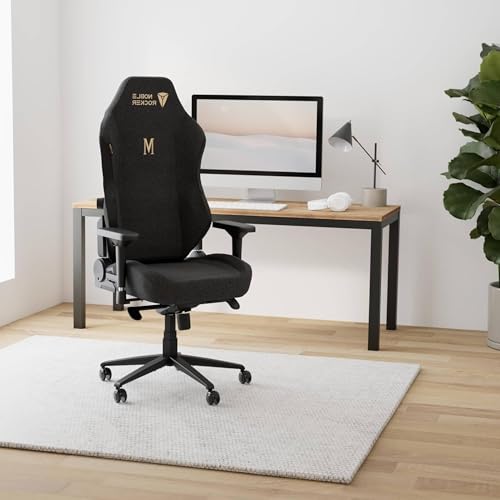 Gaming Chair Ergonomic PC Game Chair  Lumbar Support Headrest 4D Armrests Computer Chair  Big and Tall Comfortable  Fabric Grey  Regular