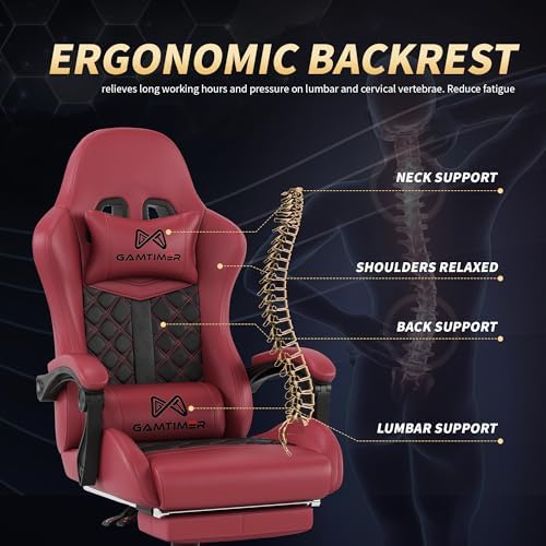 Gaming Chair  400 lbs Adult Chair  High Back Computer Chair with Footrest and Linked Armrests  Office Video Game Chair with Lumbar Support  Grey 