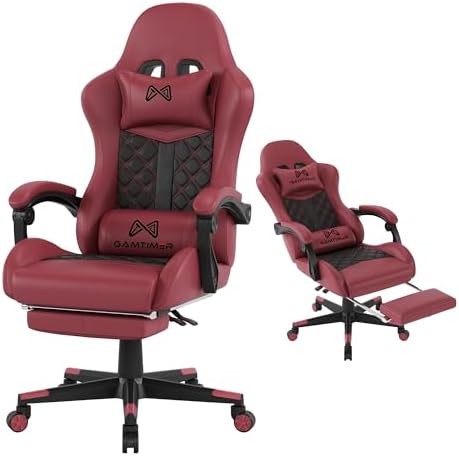 Gaming Chair  400 lbs Adult Chair  High Back Computer Chair with Footrest and Linked Armrests  Office Video Game Chair with Lumbar Support  Grey 
