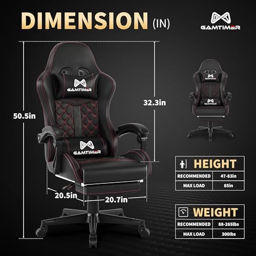 Gaming Chair  400 lbs Adult Chair  High Back Computer Chair with Footrest and Linked Armrests  Office Video Game Chair with Lumbar Support  Grey 