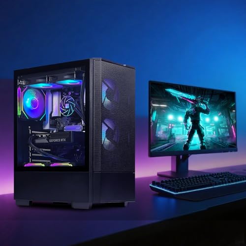 Gaming Desktop PC   AMD R5 9600X GeForce RTX 5060 8GB  32GB DDR5 6000 RAM 1TB NVMe SSD 240mm Water Cooling&7 ARGB Fans  Prebuilt Gaming Computer