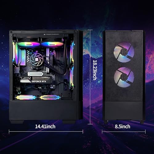 Gaming Desktop PC   AMD R5 9600X GeForce RTX 5060 8GB  32GB DDR5 6000 RAM 1TB NVMe SSD 240mm Water Cooling&7 ARGB Fans  Prebuilt Gaming Computer