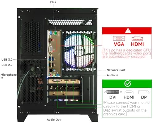 Gaming Desktop PC   GeForce RTX 3050 8GB  Ryzen 5 5500  16GB DDR4 RAM  512GB NVMe SSD  Prebuilt Computer Tower PC for Gaming  Streaming  Editing  Home & Office