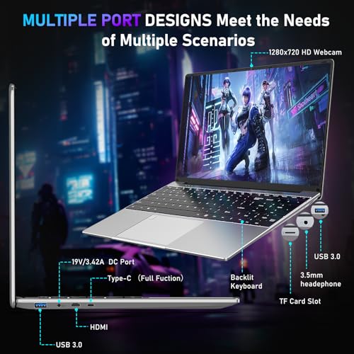 Gaming Laptop 15 6 Inch Laptop Computer 32GB RAM 1TB SSD AMD Ryzen 5 7430U  up to 4 3Ghz Beat 5700U  AMD Radeon Graphics 15 6 FHD 1920   1080 Display WiFi 5 BT5 0 Backlit Keyboard