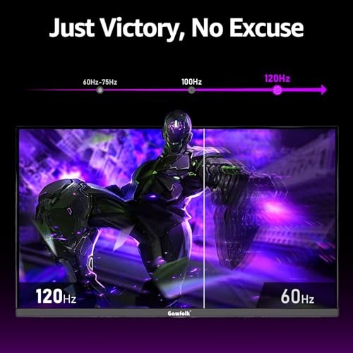 Gaming Monitor 27 inch QHD IPS  PC Screen 120Hz 2K  2560 1440P   Ultra Thin Zero Frame Computer Display for Home Office Business  DP  HDMI  Wall Mounted