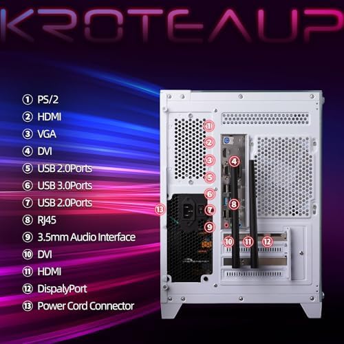 Computadora de escritorio para videojuegos, Radeon RX 560 4G, Intel Core i5 de hasta 3.6 GHz, 16 GB GDDR3, 512 GB SSD, WiFi 6, ventilador RGB x 5, Windows 11 Home