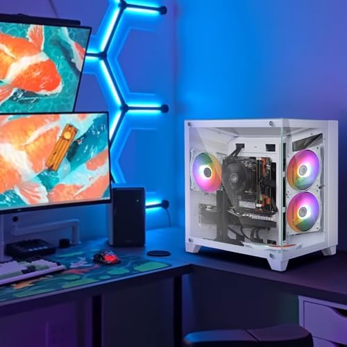 Computadora de escritorio para videojuegos, Radeon RX 560 4G, Intel Core i5 de hasta 3.6 GHz, 16 GB GDDR3, 512 GB SSD, WiFi 6, ventilador RGB x 5, Windows 11 Home