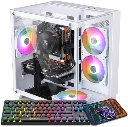 Gaming PC Desktop Computer  Intel Core i7 4770 3 4GHz  16GB DDR3 RAM  512GB SSD  GTX 1050Ti 4G  Wi Fi 6 0  USB 3 0  HDMI  RGB Fanx5  Windows 11 Home