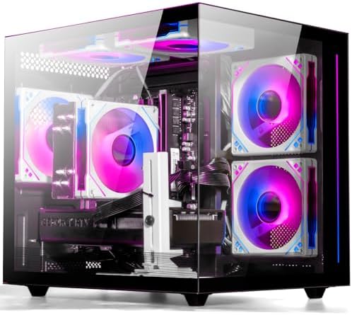 Gaming PC Desktop Ryzen 7 5700X  GeForce RTX 5060  16GB DDR4 RAM  1TB NVME SSD  Prebuilt Tower Computer for Gaming  Home VR  Black 
