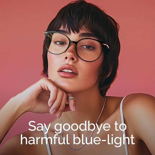 Gaoye Blue Light Blocking Glasses   Trending Round TR90 Frames  Metal Arms  UV400 Protection   Matching Soft Case