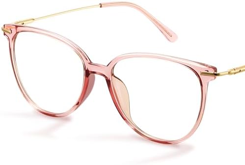 Gaoye Blue Light Blocking Glasses   Trending Round TR90 Frames  Metal Arms  UV400 Protection   Matching Soft Case