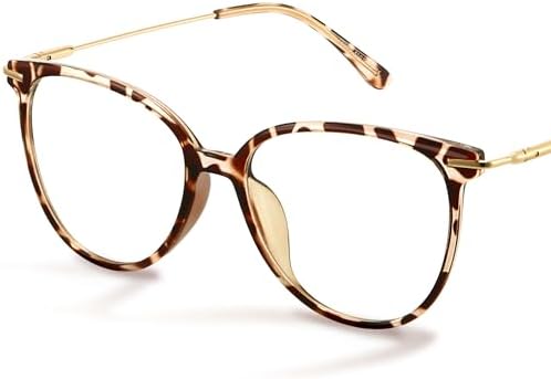 Gaoye Blue Light Blocking Glasses   Trending Round TR90 Frames  Metal Arms  UV400 Protection   Matching Soft Case