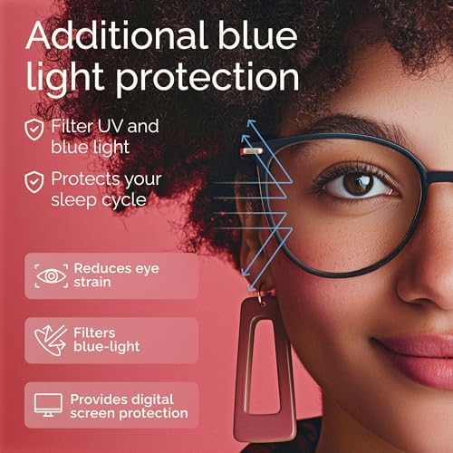 Gaoye Blue Light Blocking Glasses   Trending Round TR90 Frames  Metal Arms  UV400 Protection   Matching Soft Case