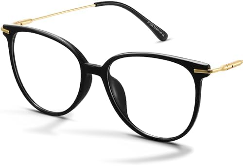 Gaoye Blue Light Blocking Glasses   Trending Round TR90 Frames  Metal Arms  UV400 Protection   Matching Soft Case