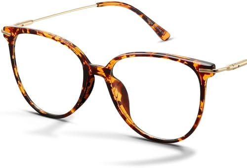 Gaoye Blue Light Blocking Glasses   Trending Round TR90 Frames  Metal Arms  UV400 Protection   Matching Soft Case