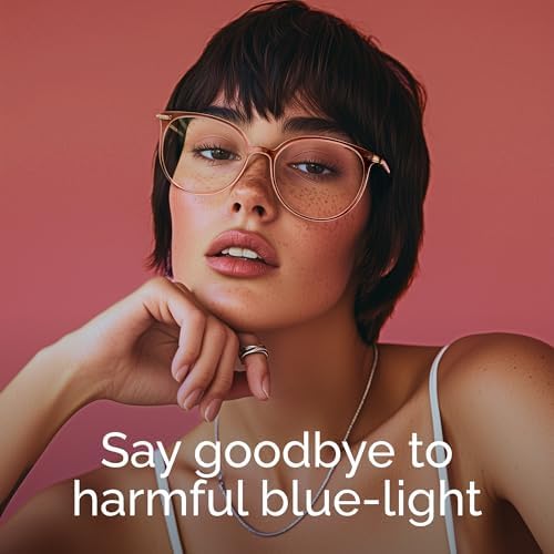 Gaoye Blue Light Blocking Glasses   Trending Round TR90 Frames  Metal Arms  UV400 Protection   Matching Soft Case
