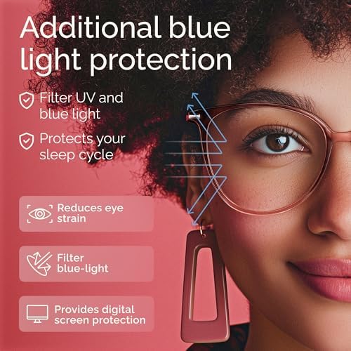 Gaoye Blue Light Blocking Glasses   Trending Round TR90 Frames  Metal Arms  UV400 Protection   Matching Soft Case
