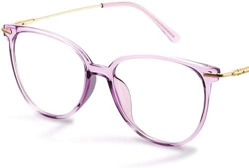 Gaoye Blue Light Blocking Glasses   Trending Round TR90 Frames  Metal Arms  UV400 Protection   Matching Soft Case