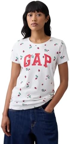 Talla M - Gap Camiseta clásica con logotipo para mujer