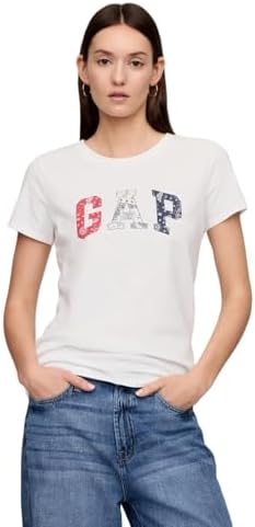 Talla M - Gap Camiseta clásica con logotipo para mujer