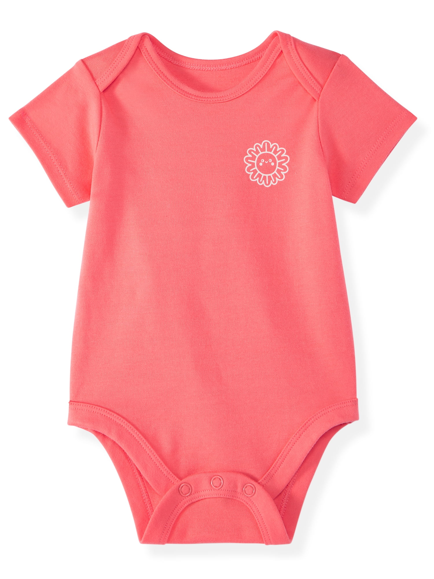 Garanimals Newborn Baby Boy  Girl & Unisex Cotton Short Sleeve Bodysuits  Sizes 0 24 Months  Single & 4 Pack