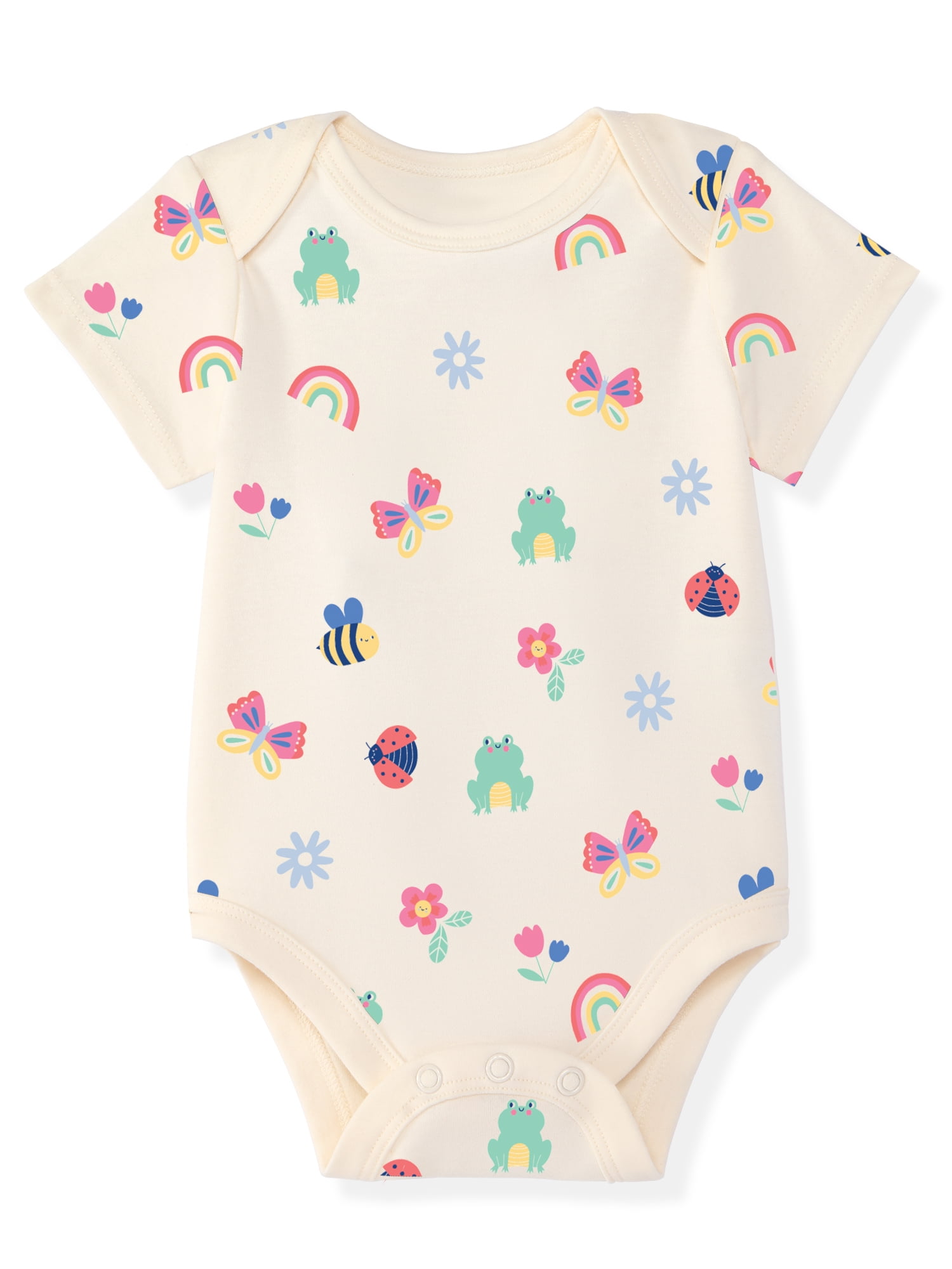 Garanimals Newborn Baby Boy  Girl & Unisex Cotton Short Sleeve Bodysuits  Sizes 0 24 Months  Single & 4 Pack