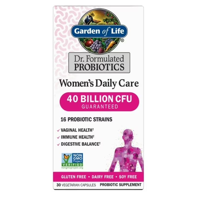 Garden of Life Dr  Formulated Women s Daily Care Probiotics Vitamins for Digestive Gut Health and Immune Support  30 Count