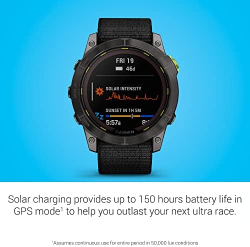 Garmin Enduro  2   Ultraperformance Watch  Long Lasting GPS Battery Life  Solar Charging  Preloaded Maps