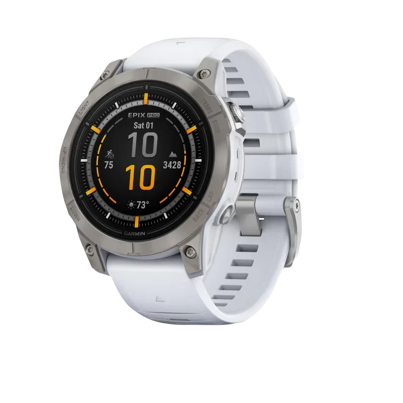 Garmin Epix Pro  Gen 2   47mm Sapphire  Titanium w/ Whitestone Band 010 02803 20
