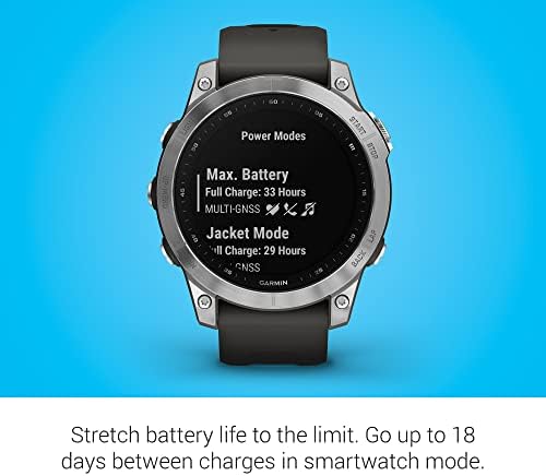 Garmin Fenix 7 Sapphire Solar  Smartwatch  with Solar Charging Capabilities  Mineral Blue Titanium with Whitestone Band  Renewed 