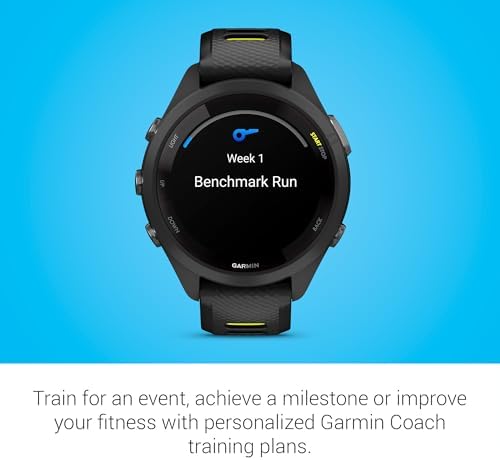 Garmin Forerunner 265 Running Smartwatch  Colorful AMOLED Display  Training Metrics and Recovery Insights  Aqua and Black