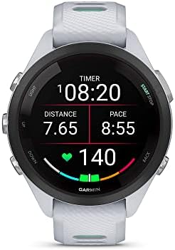 Garmin Forerunner 265 Running Smartwatch  Colorful AMOLED Display  Training Metrics and Recovery Insights  Aqua and Black