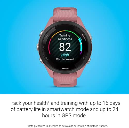 Garmin Forerunner 265 Running Smartwatch  Colorful AMOLED Display  Training Metrics and Recovery Insights  Aqua and Black