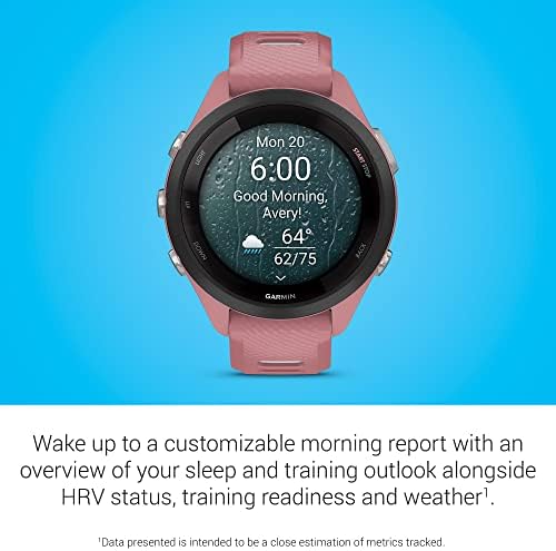 Garmin Forerunner 265 Running Smartwatch  Colorful AMOLED Display  Training Metrics and Recovery Insights  Aqua and Black
