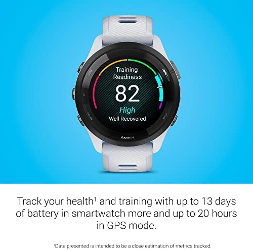 Garmin Forerunner 265 Running Smartwatch  Colorful AMOLED Display  Training Metrics and Recovery Insights  Aqua and Black