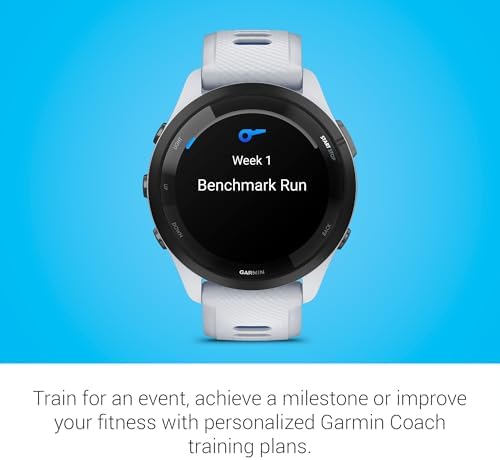 Garmin Forerunner 265 Running Smartwatch  Colorful AMOLED Display  Training Metrics and Recovery Insights  Aqua and Black